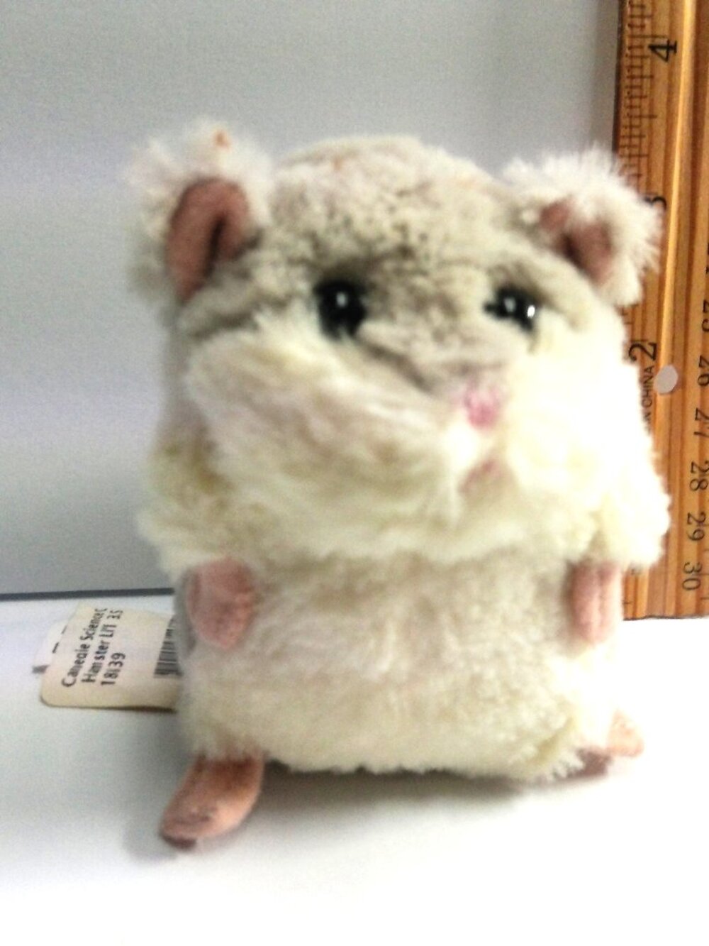 Ganz Li'l Hamster 3 1/2" High Gray & Cream Stuffed Toy With Tag #H13272